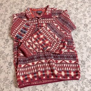 RARE Patagonia Synchilla Snap-T Fleece Pullover Kuta Klash Medium Dark Red